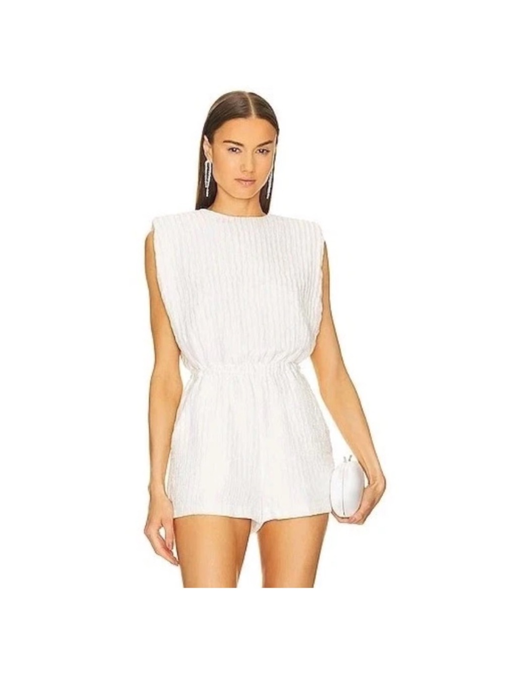 Amanda Uprichard Kent Romper in White Size XS Bridal Wedding Party Summer